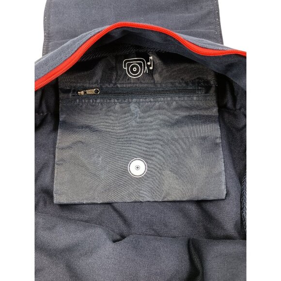 Rare! Vintage Serrio Backpack Has many pockets inside and out! Red and blue colo - Picture 8 of 11